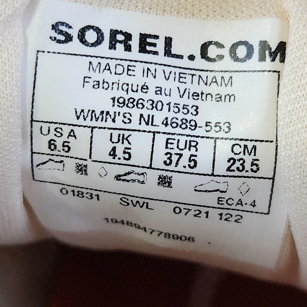 Sorel Kinetic Breakthru Day Lace Shoes Womens 6.5 Mesh Running Sneakers Athletic